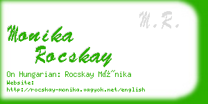 monika rocskay business card